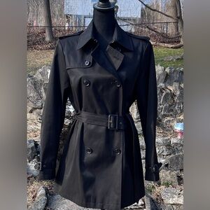 NWT Ralph Lauren Black Trench Coat L